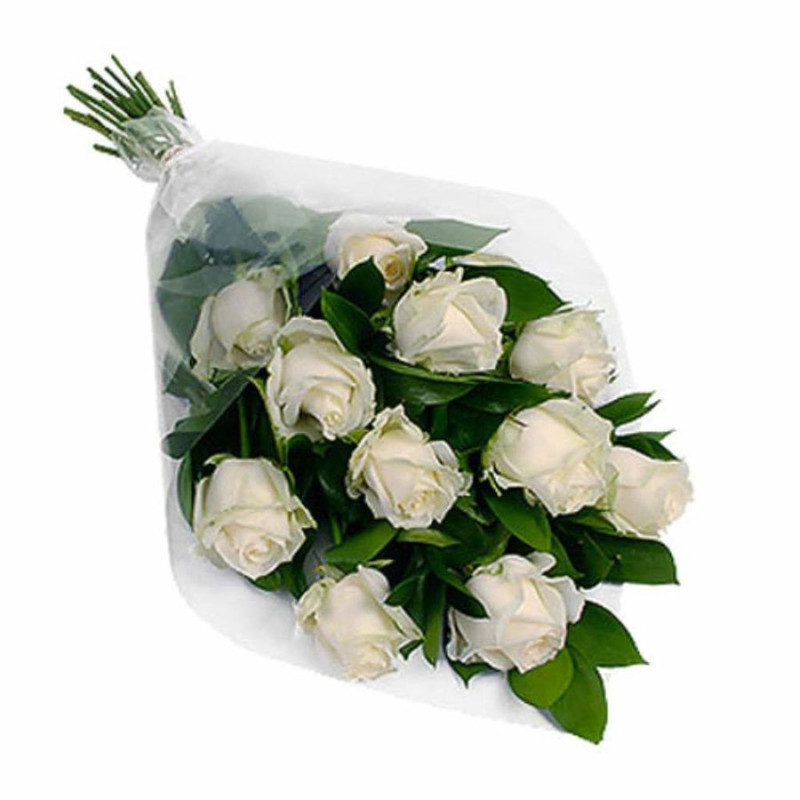Букет белых роз "Прелесть", стандартный