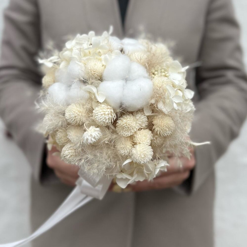 Bride's bouquet of dried flowers Ivery, standart