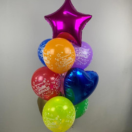 Фонтан из  шариков «С Днем рождения»