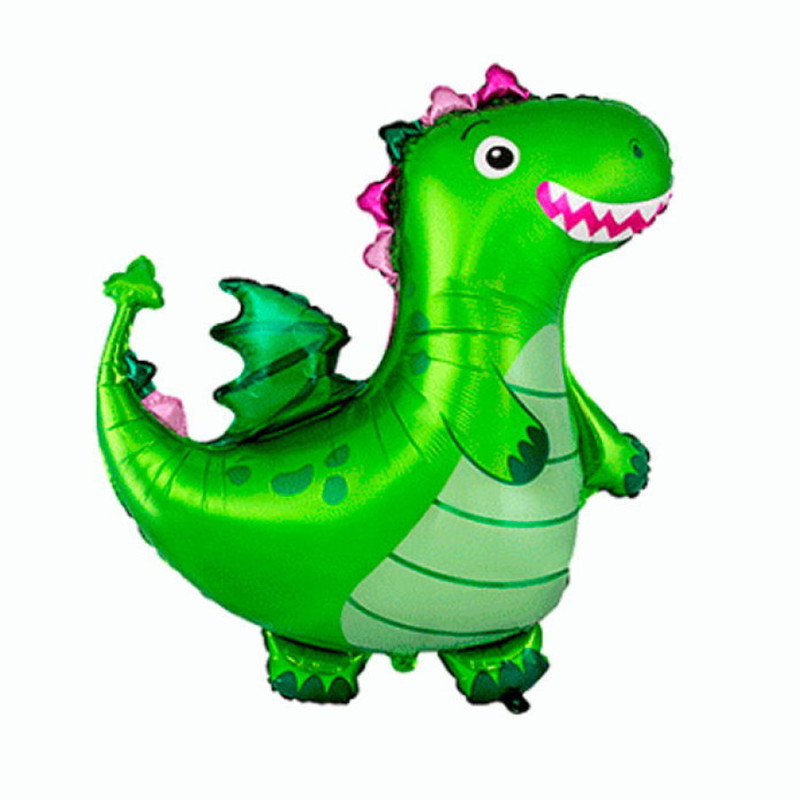 Шар фигура зелёный дракон, стандартный