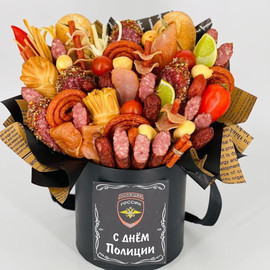 Bouquet of sausage for Police Day of the Ministry of Internal Affairs