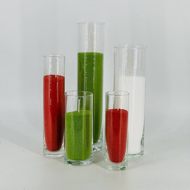 Set of multi-colored bulk candles