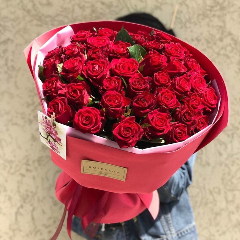 Bouquet of 41 red roses, standart