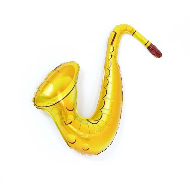Воздушный шар золотой саксофон, стандартный