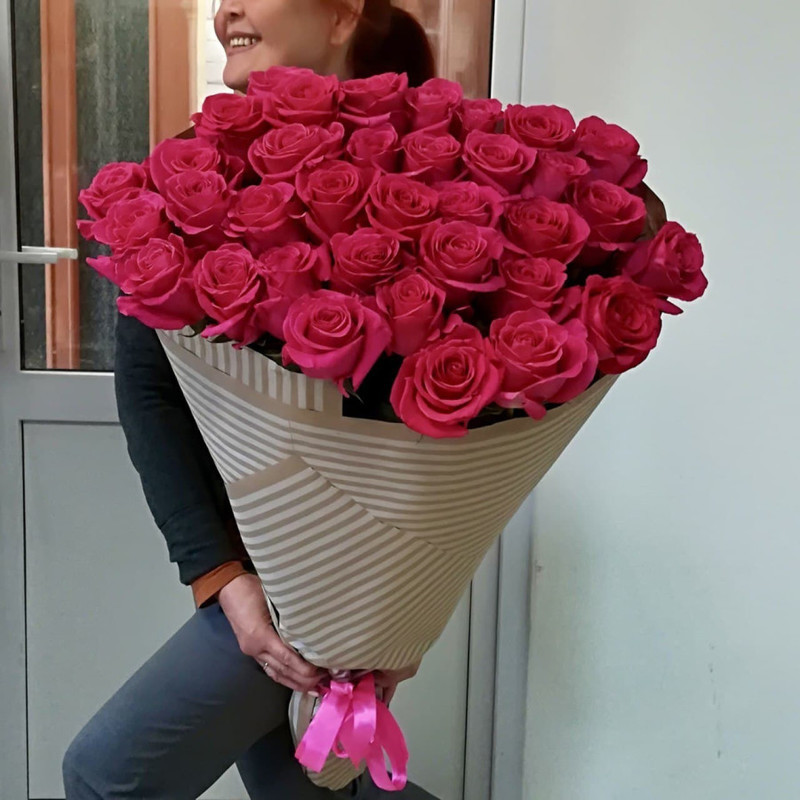 букет из 51 розовых роз, стандартный