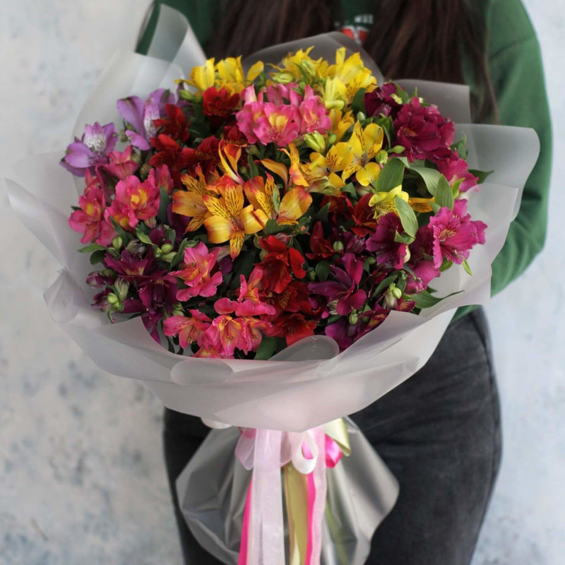 Bouquet of alstroemerias "Colors of April", standart