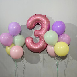 Воздушные шарики на 3 года для девочки