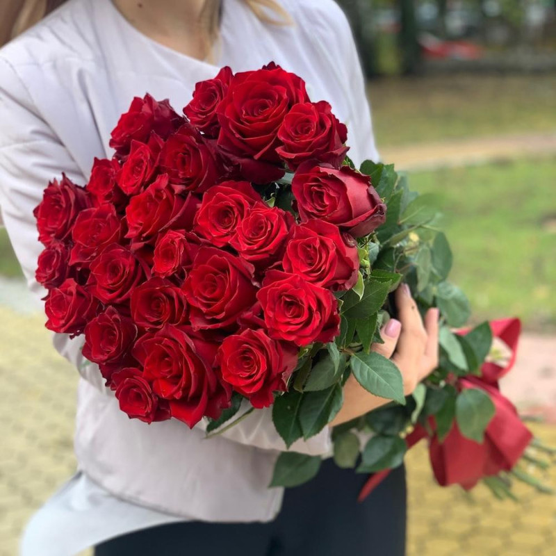 Bouquet of 25 Ecuadorian roses, standart