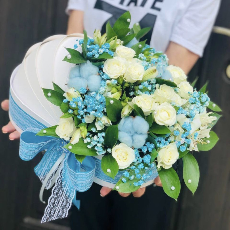 Bouquet in the cradle for discharge, standart