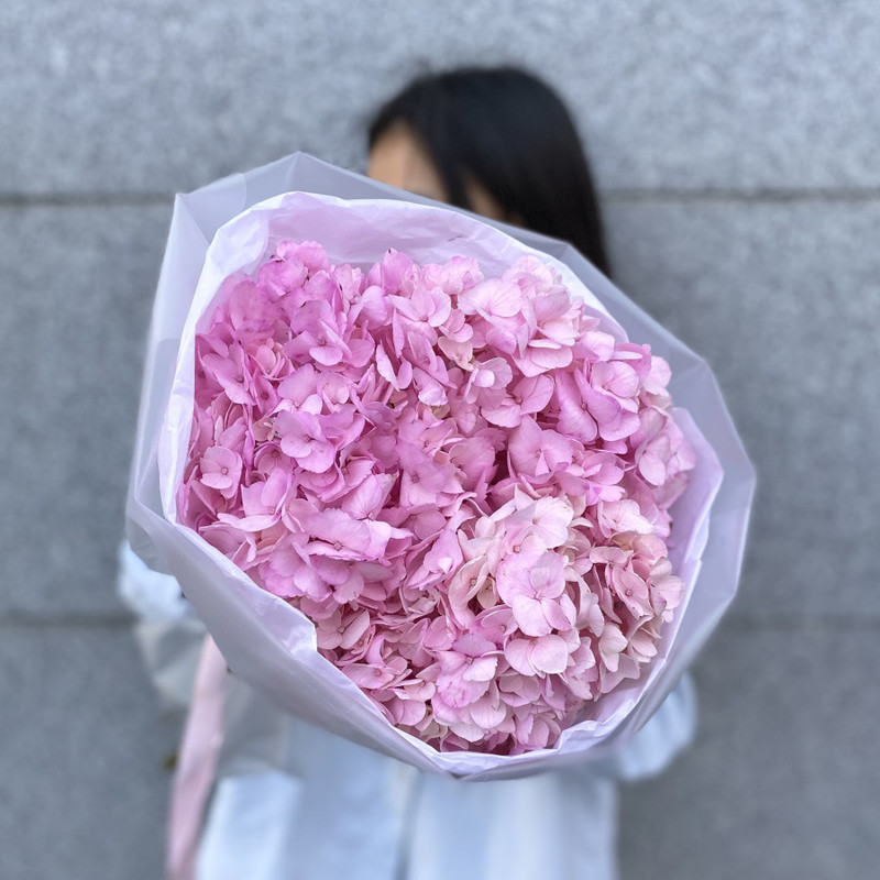 Bouquet of 3 pink hydrangeas, standart