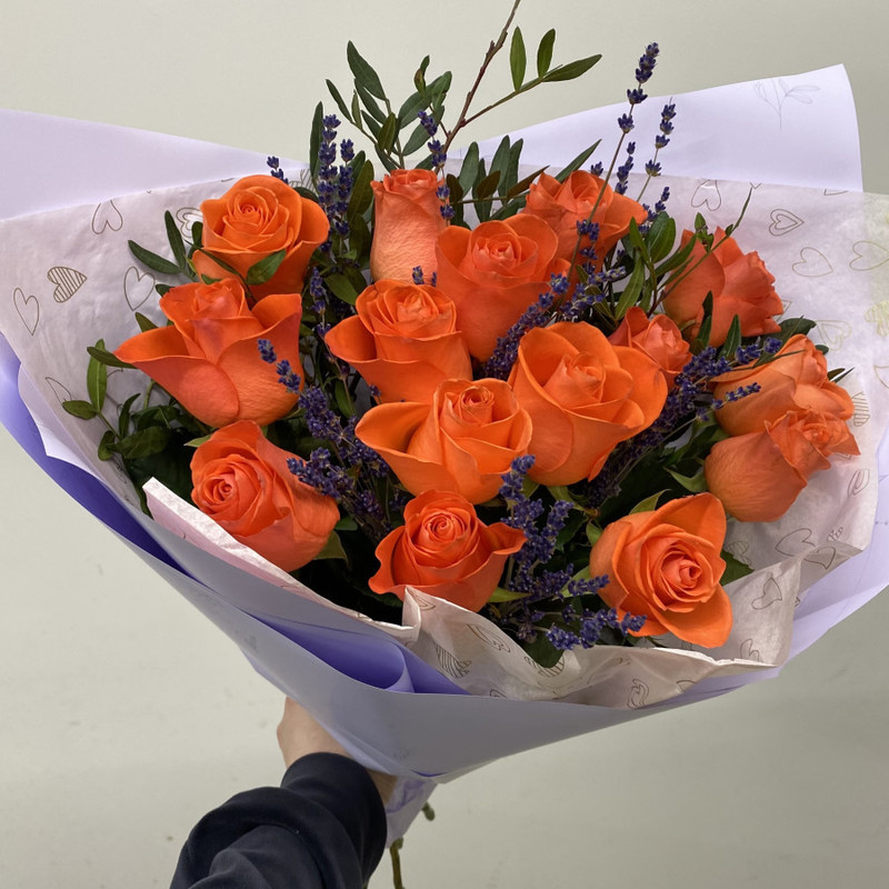 Bouquet of 15 Ural roses, standart