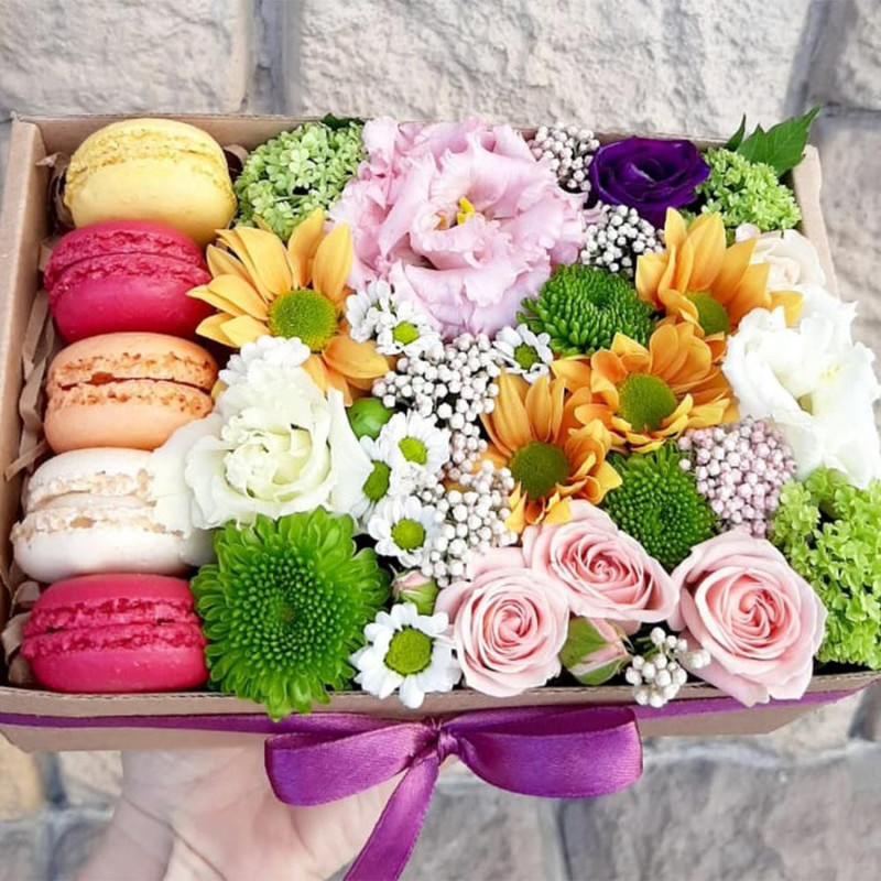 Flowers and sweets "Rainbow mood", standart