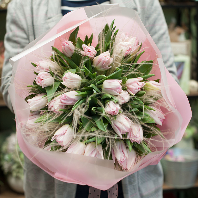 Bouquet of tulips "Breath of spring", standart