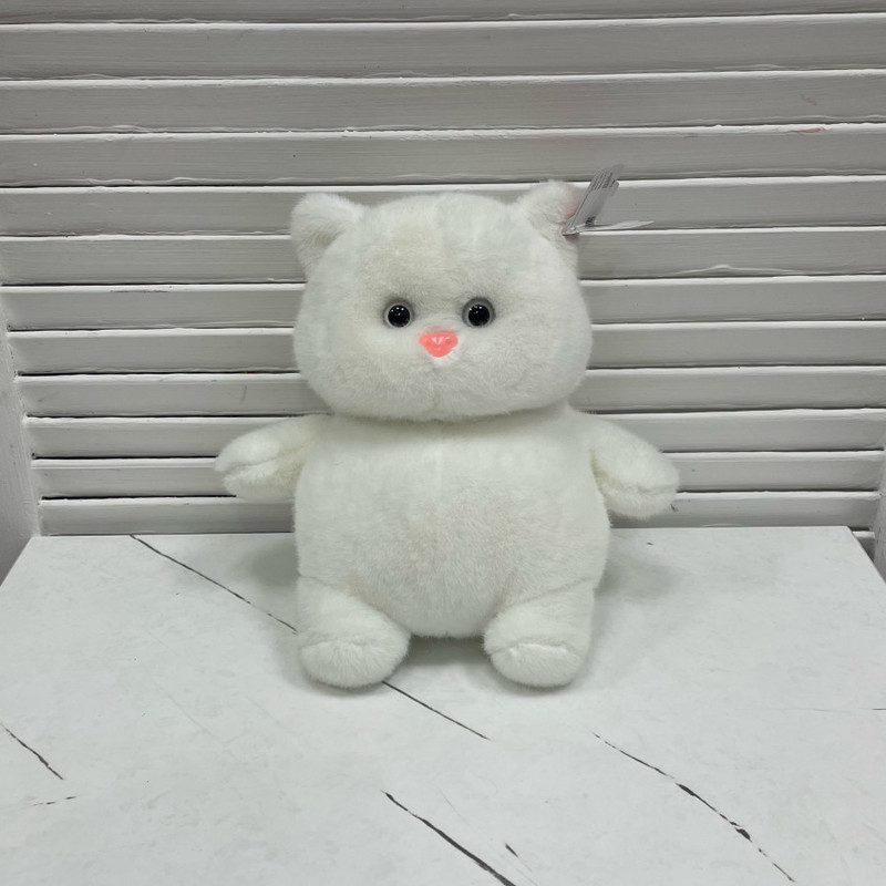 Toy cat chubby white, standart