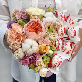 Sweetness tender flowers in a heart box