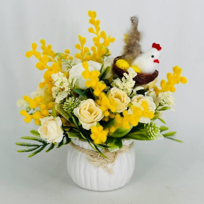 Easter decor bouquet of artificial flowers, standart