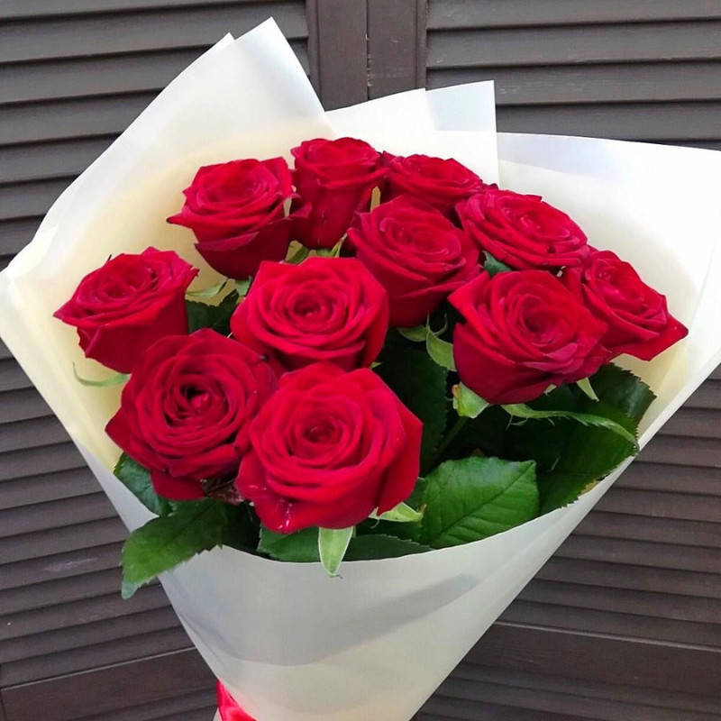 11 red roses 70 cm, standart
