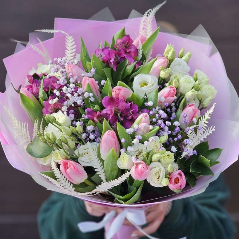 bouquet mix with tulips, standart