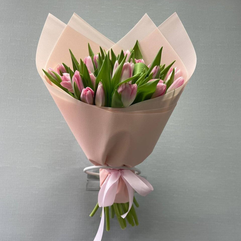 Bouquet of tulips "Pink clouds", standart