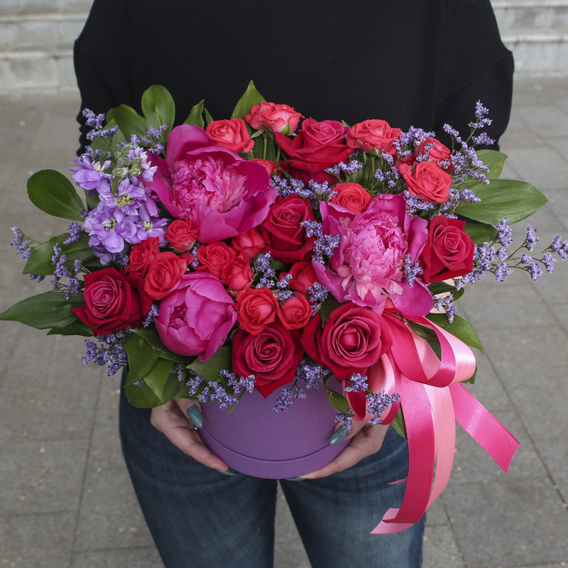 Box with flowers "Dear Barbara", standart