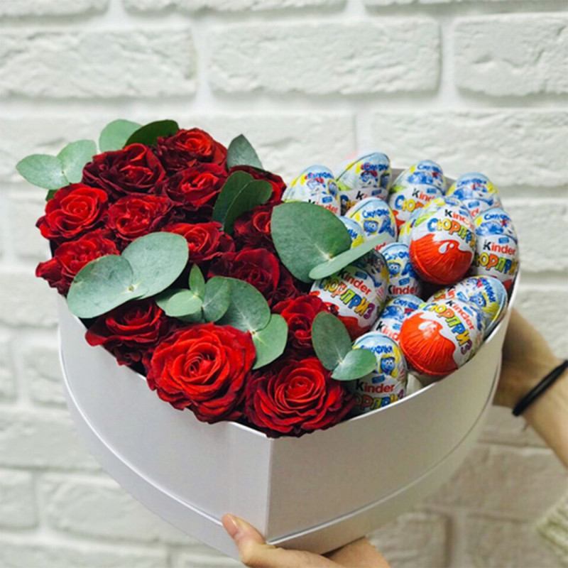 Flowers and sweets "Surprise for your beloved!", standart