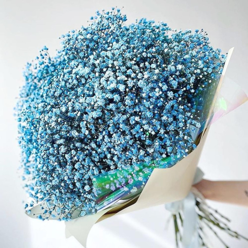 Bouquet with blue gypsophila, standart
