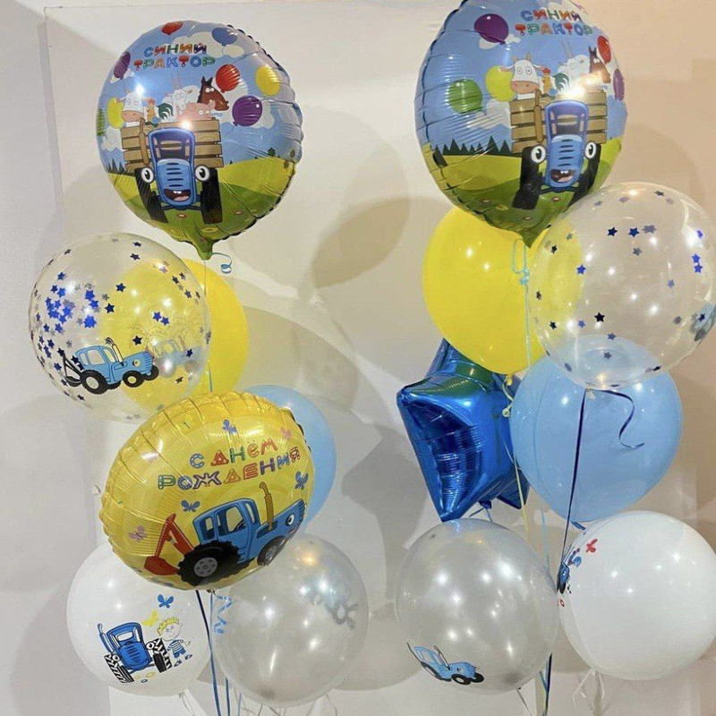 Blue Tractor Balloon Set, standart