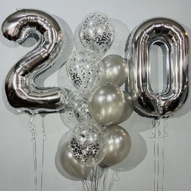 Set of balloons with numbers