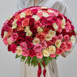 Букет из 151 красочной розы
