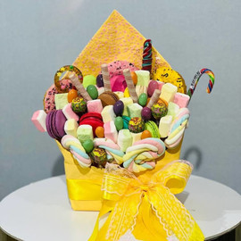 Bouquet of sweets in an envelope