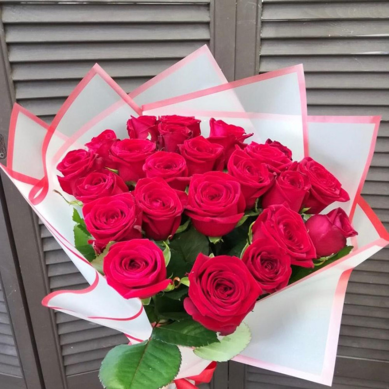 23 red roses 70cm, standart