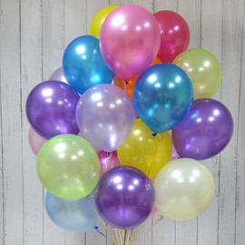 Metallic latex balloons 20 pieces 14inch with helium and MIX processing