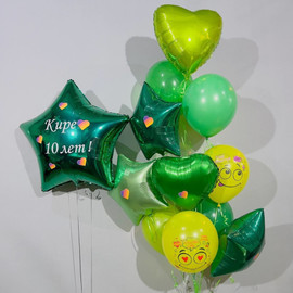 Balloon fountain for girls with emoticons