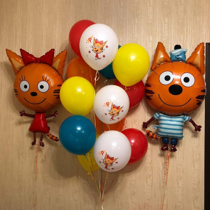 Composition of balloons Three cats, standart