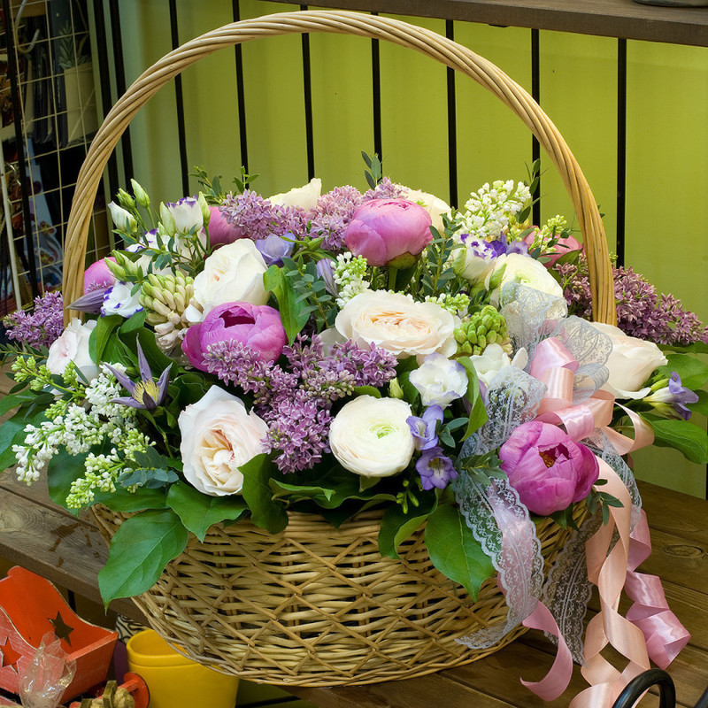 Basket with flowers "This is all for you....", standart