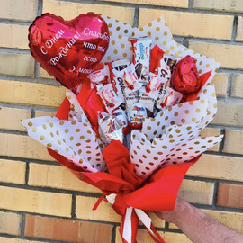 Sweet bouquet of kinder chocolate