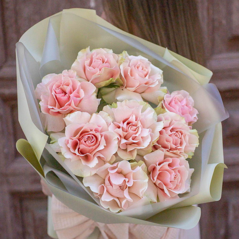 Bouquet of 9 French roses, standart