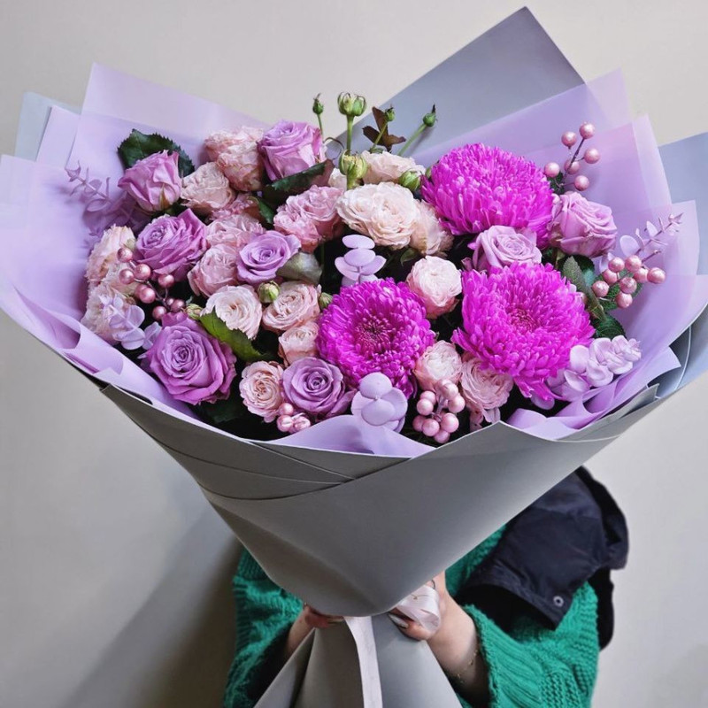 bouquet mix with peony rose, standart