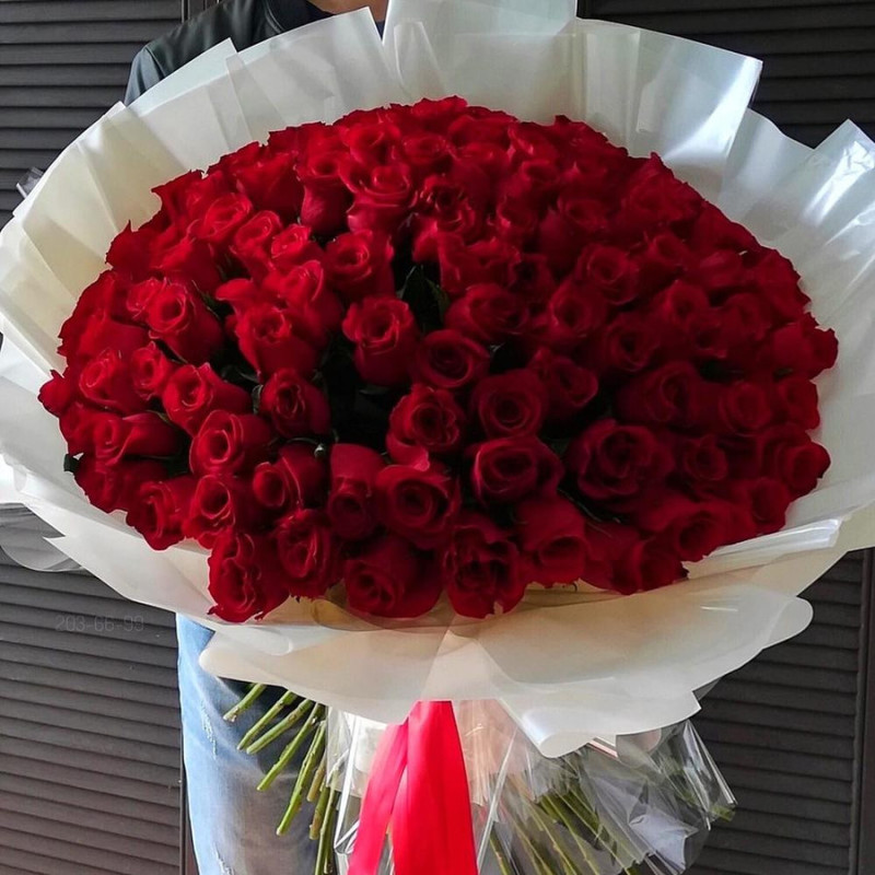 101 Ecuadorian roses 70 cm, standart