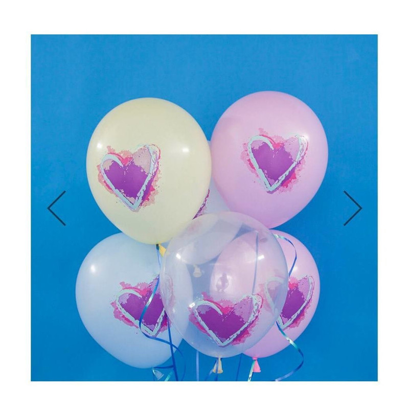 Set of balloons with hearts, standart