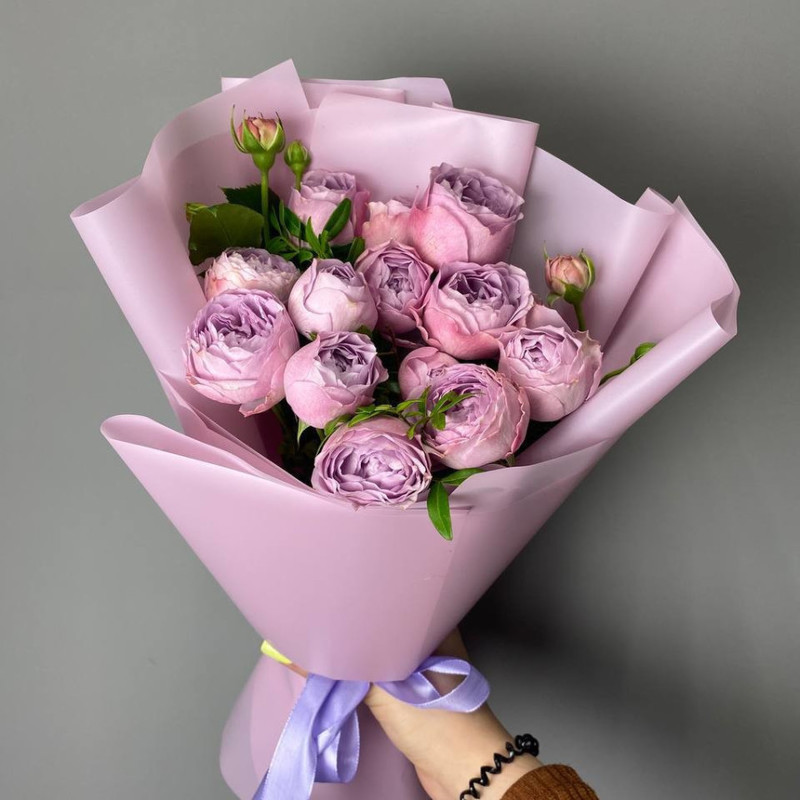 Bouquet of 5 spray peony roses, mini