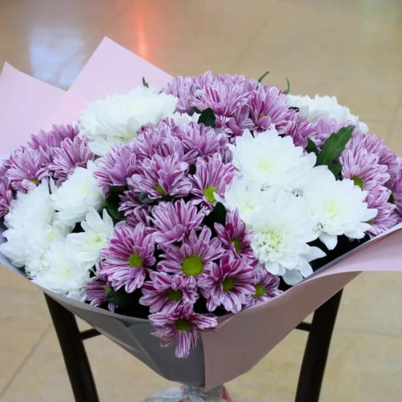 Bouquet of 9 chrysanthemums, standart