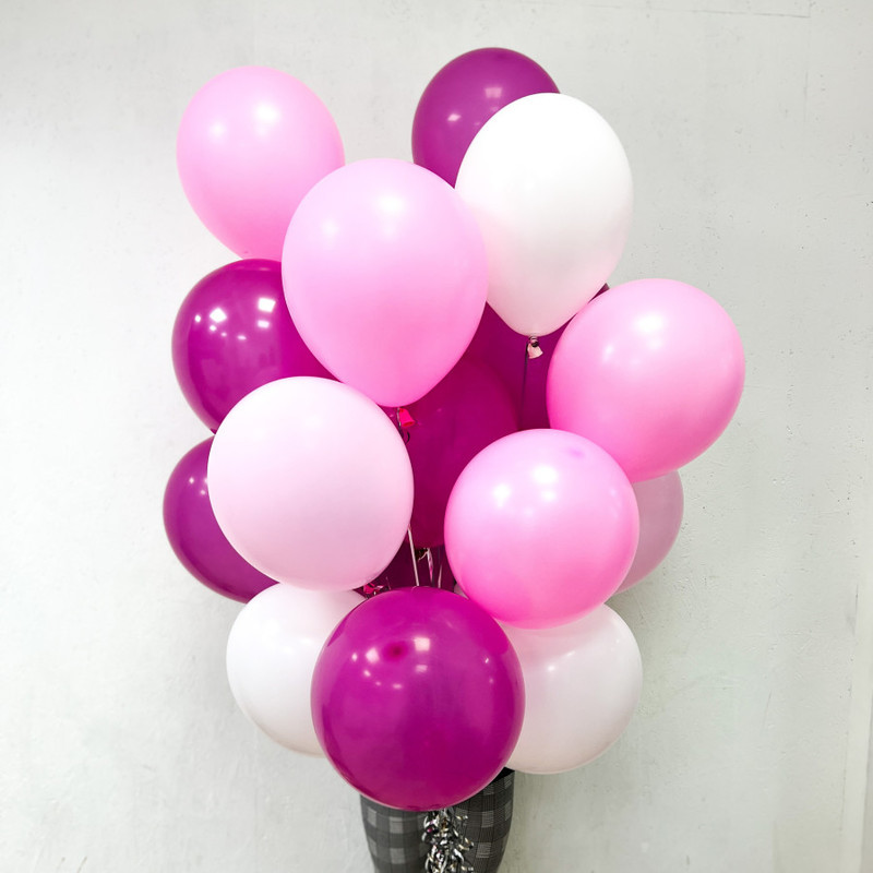 20 pink helium balloons, standart