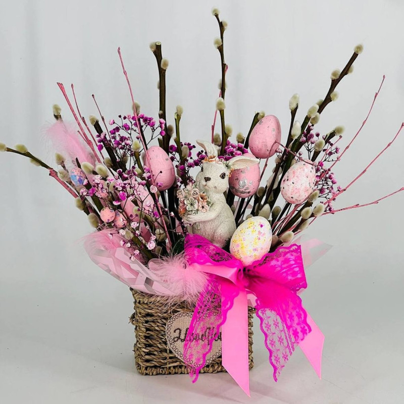 Bouquet of willow with Easter bunny, standart