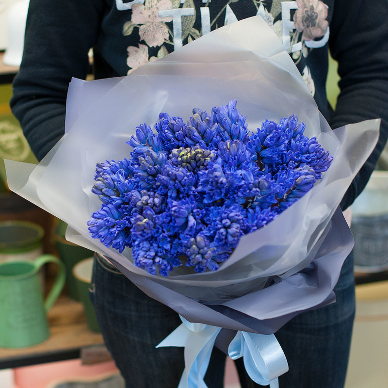 Букет цветов "Синие гиацинты", стандартный