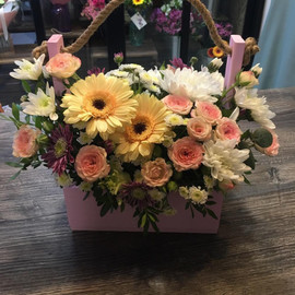 Box with flowers
