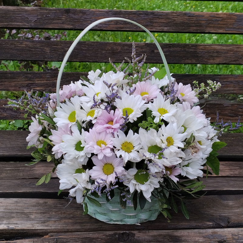 Basket with daisies, standart