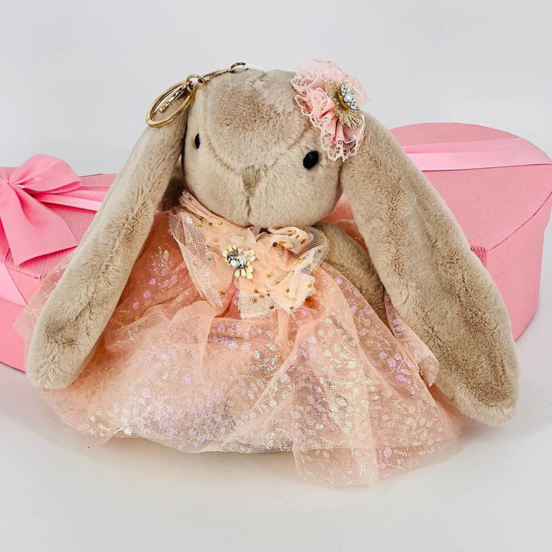 Мягкая игрушка кролик в бальном платье 25 см, стандартный