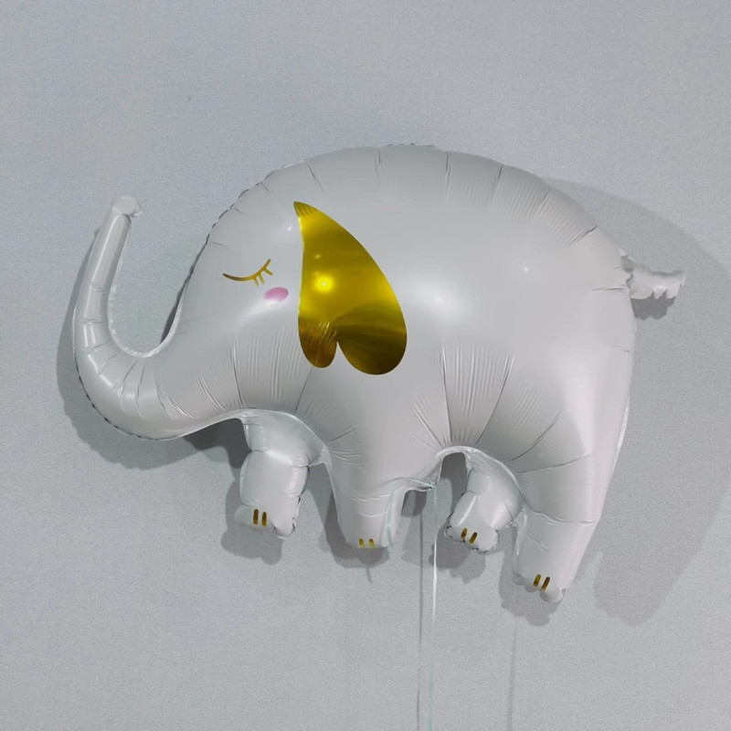 Воздушный шар белый слон, стандартный