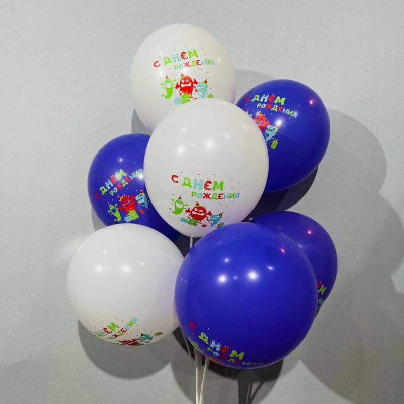 Monster birthday balloons, standart